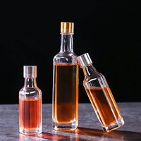 30ml 50ml 100ml Bouteille d'huile d'olive recyclable vide transparente en verre liqueur vin whisky Bouteille d'assaisonnement