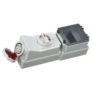 IEC 60309 Industrial Mechanical Interlocking Socket With Din Standard Rail