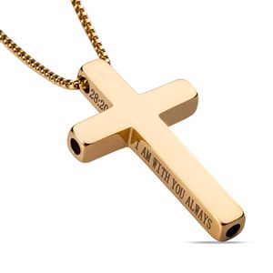 Personalizado Aromaterapia Cruz Colar Inalador De Aço Inoxidável Jóias para Ansiedade Alívio Meditação Presente Essencial - Product Image 1