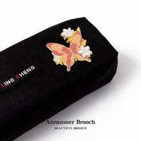 Broche Papillon Coloré en Alliage pour Femme, Style Niche Tendance, Plaqué Argent/Or, Épingle de Costume, Nouveauté 2026