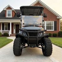 Voiturette de golf chinoise économique 6 places avec moteur AC et générateur solaire, véhicule tout-terrain de chasse