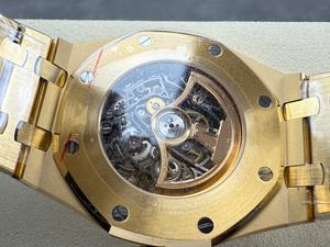 Reloj Mecánico de Lujo para Buceo, Resistente al Agua, de la Mejor Calidad, 41 mm, Fábrica THB, Movimiento 3132, 15407, Dorado, Audemars Skeleton - Product Image 5