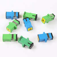 Adaptateur de Fibre Optique ZHEFAN SC/APC Simplex Monomode avec Cache Anti-Poussière - Coupleur Optique SC/APC SM SX