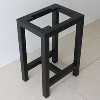 Pieds de chaise modernes en métal noir pour mobilier de bureau, chaise de bar, tabouret haut, îlot de cuisine, fer forgé pour salle à manger et usage hôtelier