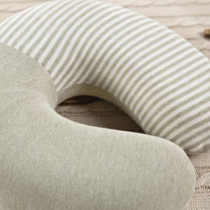 Microperle de Massage pour le cou en forme de U, 1 pièce, tissu respirant à l'air pliable, simple et rayé, en Polyester/coton, vente en gros - Product Image 4