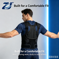 Correcteur de posture, soutien dorsal pour les employés de bureau, les étudiants, soutien pour la position assise, respirant, ceinture d'épaule réglable, unisexe, usage quotidien