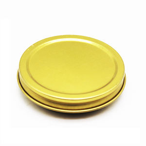Boîte en fer blanc <span class=keywords><strong>caviar</strong></span> emballée sous vide pour 10g 20g 30g 50g <span class=keywords><strong>100g</strong></span> 125g 250g 500g forme ronde couleur or - Product Image 2