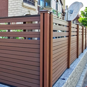 Panneaux de clôture murale en aluminium WPC de 2 mètres faciles à installer pour jardin extérieur Clôture de sécurité bon marché avec surface enduite Faible entretien - Product Image 2