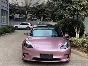 Pegatinas <span class=keywords><strong>de</strong></span> vinilo para coche con pegamento inicial bajo Euromaster, <span class=keywords><strong>película</strong></span> <span class=keywords><strong>de</strong></span> envoltura rosa <span class=keywords><strong>de</strong></span> <span class=keywords><strong>pasión</strong></span> metálica superbrillante en acabado Tesla - Product Image 2