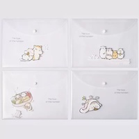 Kantor Sekolah cetak khusus tombol A4 alat tulis Pvc tas bening berkas dokumen amplop surat