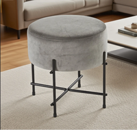 Carlford Modern Style pouf chaise fausse fourrure peluche velours siège Pouf pour chambre salon hôtel appartement-OEM Accent Style