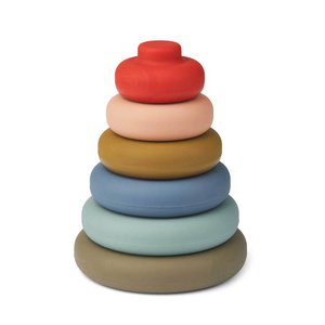 2025 100% Silicona de grado alimenticio Gran oferta Nuevo artículo OEM/ODM Otros juguetes educativos Juguetes para niños Juguete educativo de silicona para apilar - Product Image 3