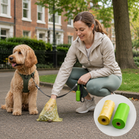 Bolsas para Desechos de Mascotas a Prueba de Fugas, Fáciles de Rasgar, Bolsas para Excrementos de Perro en Rollos para Paseos, Suministro al por Mayor con Etiqueta Privada OEM