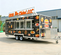 Food Truck avec Cuisine Complète, Pizza, Glaces, Barbecue, Remorque Alimentaire avec Toilettes, Chariot Alimentaire Mobile USA