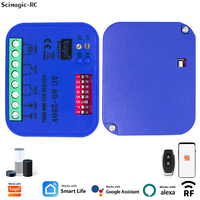 300-900Mhz AC85-250V Reseptor Pintar Gerbang Universal Otomatisasi Garasi Penerima Remote Control Modul Relai Sesaat 2 Saluran