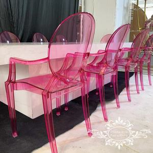 Kids Resin Baby Girl Pink <strong>Arm</strong> Ghost <strong>Children</strong> Kids Furniture Plastic PC <strong>Chairs</strong> - Product Image 5