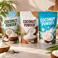 Sachet Doypack Personnalisé en Plastique Mat Refermable avec Fermeture Éclair, Qualité Alimentaire, pour Poudre de Lait de Coco