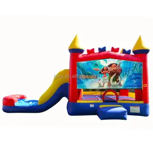 Hot Sale Commercial Grade Moana aufblasbare Hüpfburg mit Rutsche und Pool Trampolin aufblasbare Türsteher mit Pumpe