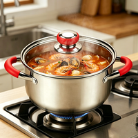 Ensemble de casseroles Sufuria robustes FLEY 15 pièces, ensemble de batterie de cuisine durable pour la cuisson, produits de cuisine haut de gamme pour la maison et la restauration, usage quotidien