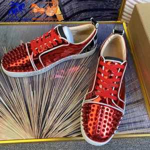 Zapatos Deportivos de Estilo Retro para Hombre y Mujer, Hechos de Cuero, Cómodos para Caminar, Estilo Louboutin - Product Image 1