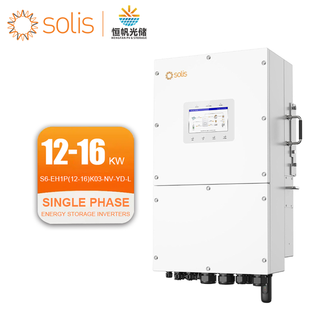 Solis Solar Transformerless Inverter S6-EH1P(12-16)K03-NV-YD-L 12KW 14KW 16KW Single Phase Hybrid Solar Energy Storage Inverter