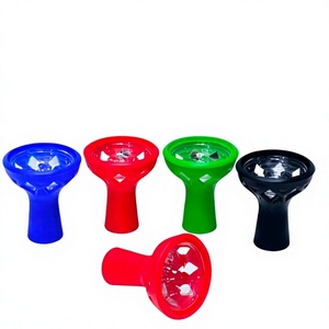 KHATEEB PREMIUM DIAMOND CUT SILICONE GLASS HOOKAH BOWL - Product Image 1