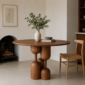 Italian Design Round Wooden Dining <strong>Table</strong> <strong>for</strong> Home or Restaurant Featuring <strong>Wood</strong> <strong>Table</strong> <strong>Top</strong> <strong>for</strong> Villa Use Coffee Shop Use - Product Image 6