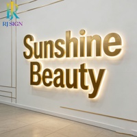 Enseigne lumineuse LED 3D personnalisée en métal et acrylique de qualité supérieure pour entreprise
