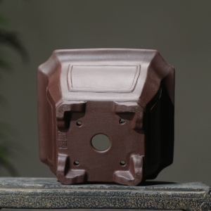 Maceta Cuadrada de Arcilla Morada para Bonsái, Estilo Chino, Maceta de Escritorio - Product Image 4