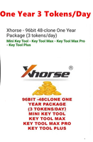 Xhorse ID48 Token 96bit ID48 Clone pour VVDI2/VVDI MINI/Key Tool MAX/Key Tool Plus, 3 Tokens par Jour, 1 An