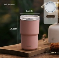 Gobelet isotherme classique en acier inoxydable à double paroi, étanche, avec couvercle et paille, sans BPA, pour le bureau et les voyages, maintien thermique 0-6 heures