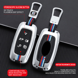 Funda Protectora para Llaves de Coche de Aleación de Zinc y Gel de Sílice para LAND ROVER Landrover <span class=keywords><strong>JAGUAR</strong></span> Xel Xfl Epace Fpace Xj, Llaveros, Bolsa para Llaves - Product Image 2