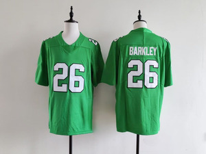 Vente flash - Maillots de <span class=keywords><strong>football</strong></span> américain de haute qualité de l'équipe de Philadelphie Kelly Green - Jerseys des Eagles entièrement cousus pour hommes # 26 # 1 # 6 # 9 - Product Image 2