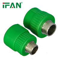 IFAN Fabrication Plastique 20-160mm Tube D'eau PPR Connecteur Injection PPR Raccord De Tuyau Filetage Mâle Raccord PPR