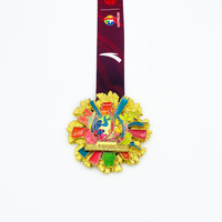 Médaille en métal plaqué argent pour trophées sportifs en émail, récompenses pour vêtements d'hiver, personnalisable OEM