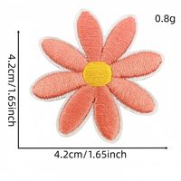 Patchs thermocollants brodés multicolores en forme de marguerite, appliques florales colorées pour vêtements, sacs, pinces à cheveux, décoration DIY