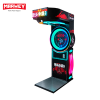 Marwey Family Entertainment Center Testeur de force de grande cible Machine de boxe d'arcade à pièces à vendre avec affichage des scores