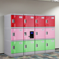 Casier de rangement moderne en ABS et PVC pour étudiants, armoire extérieure, mini casier intelligent à carte, résistant aux intempéries et durable, prix d'usine