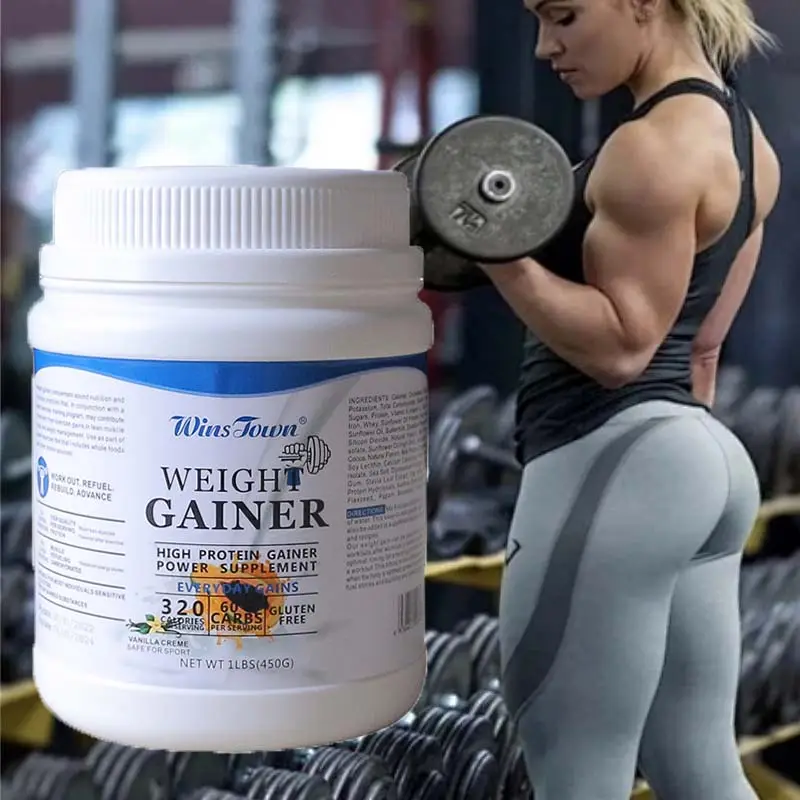 Suplementos de proteína de suero de leche de etiqueta privada personalizada, polvo para ganar peso antes del entrenamiento muscular para mujeres, glúteos y caderas