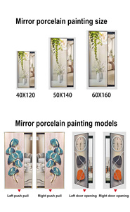 Moderno minimalista arte della <span class=keywords><strong>parete</strong></span> di nuovo Design specchio di cristallo dipinto di porcellana nascosto appeso con funzione Push Pull per uso decorativo - Product Image 6