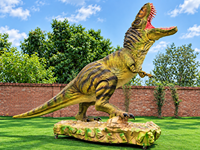Dinosaure animatronique grandeur nature personnalisable, fonctionnant sur batterie, pour intérieur/extérieur, pour adultes et enfants, décoration de parc d'attractions