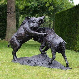 Statua Moderna Astratta di Ippopotamo in Bronzo BLVE, Scultura Animale in Rame Fuso per Giardino, Esterni, Casa, Hotel, Parco, Decorazione Paesaggistica Artistica - Product Image 2