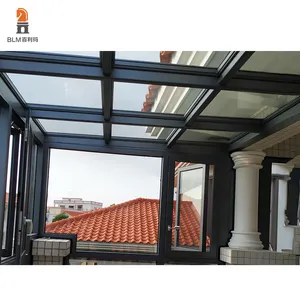 BLM nhôm mái nhà kính Skylight mái cửa sổ hàng đầu mở nhôm Skylight đôi tráng men Modular sunroom không thấm nước phòng tắm nắng