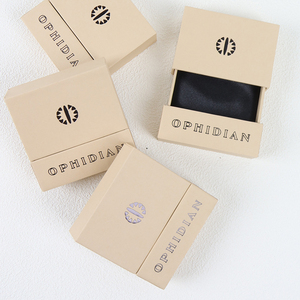 Luxury Custom Gold logo Study Cardboard Jewellery <b>Gift</b> <b>Box</b> - Product Image 3