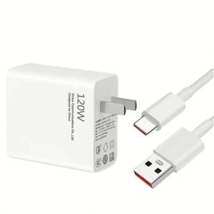 Mobile Phone Charger Block 120W Quick Charging US/EU/UK Socket 6A Type C Cable <b>USB</b> Wall Charger - Product Image 1