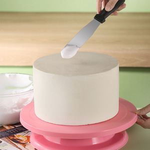 Eco-Friendly <strong>Cake</strong> Decorating Supplies <strong>Turning</strong> <strong>Table</strong> for <strong>Cake</strong> Stands Plastic <strong>Cake</strong> Drum Sets Including Piping Nozzle Cream Spatula - Product Image 4