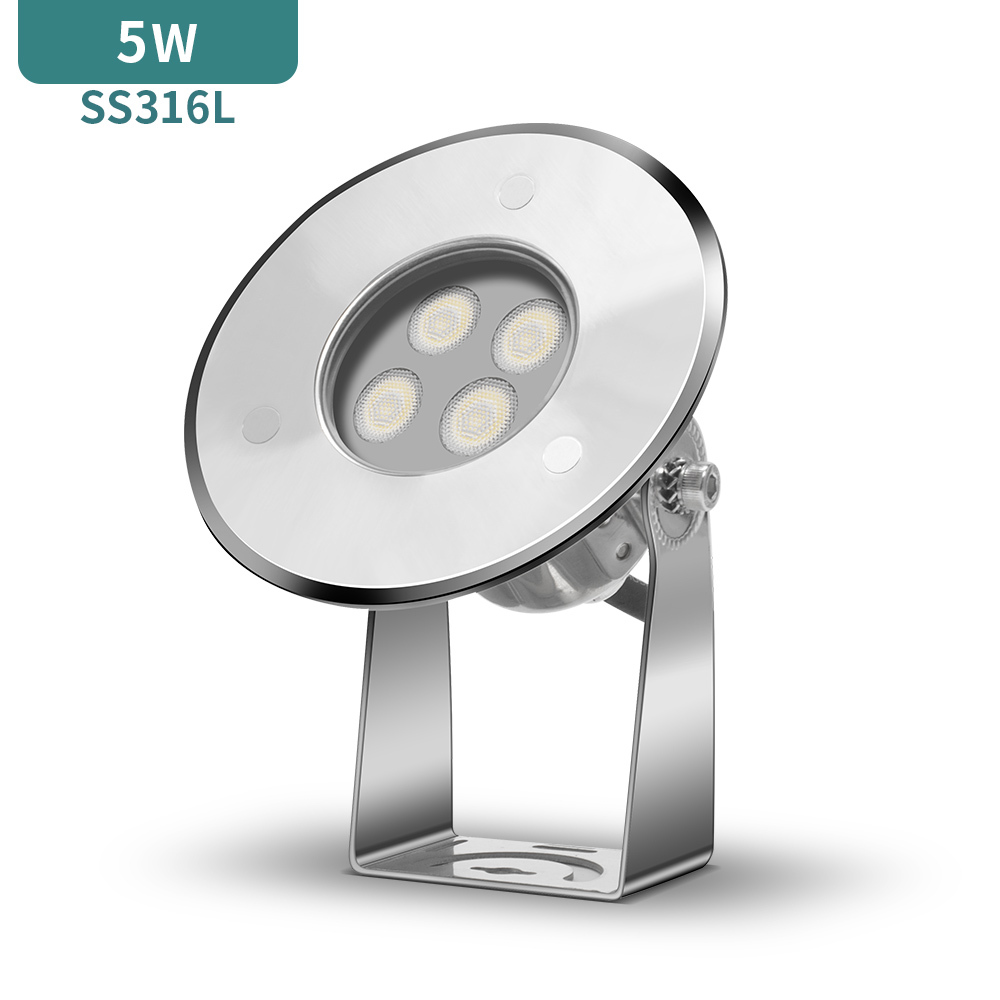 5W DC24Volt Structure Waterproof IP68 Multi-Color Underwater Led Swimming Pool Lighting