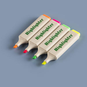 Bolígrafo resaltador de plástico ambiental promocional pastel cuadrado de gran capacidad colorido barato protector ocular - Product Image 2