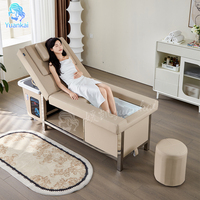 Lit de lavage capillaire et d'hydrothérapie pour salon de coiffure, réglable électriquement, avec massage thaïlandais, lit de spa pour la tête et bain de pieds