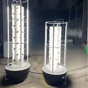 Lyine 7 레이어 Aeroponics 타워 정원 시스템 수경 시스템 실내 수직 정원 타워 LED 성장 빛